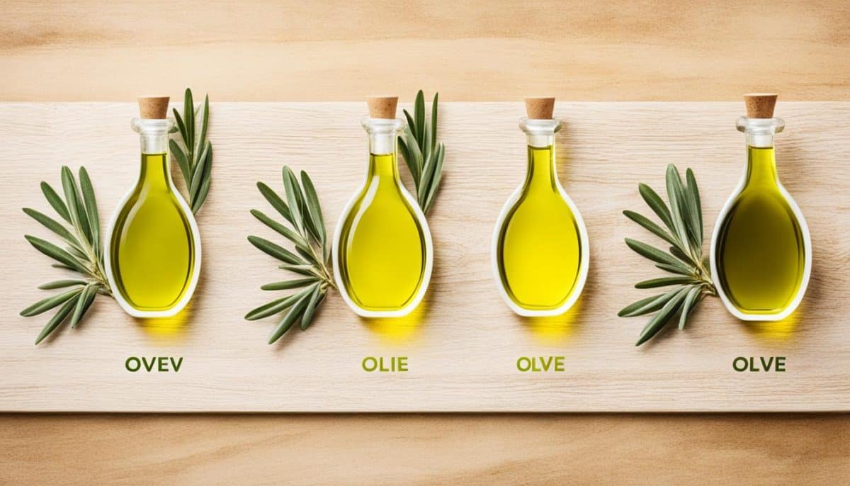 comparación aceite de oliva virgen extra y otros tipos de aceite de oliva